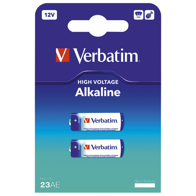 Baterija alkalna 12V MN21/A23 pk2 Verbatim 49939 blister!!