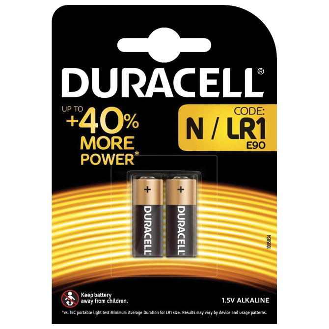 Baterija alkalna 1,5V pk2 Duracell MN9100/LR1 blister!!