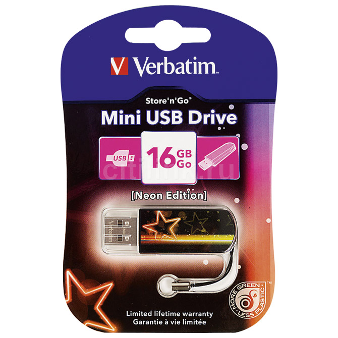 Memorija USB 16GB Store'n'Go mini Neon Edition Verbatim 49394 narančasta blister!!