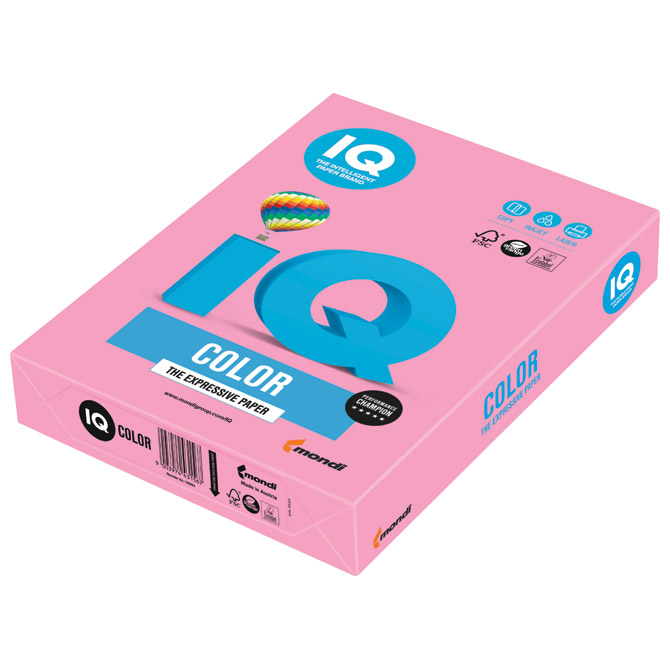 Papir ILK IQ Pastel A4  80g pk500 Mondi PI25 rozi