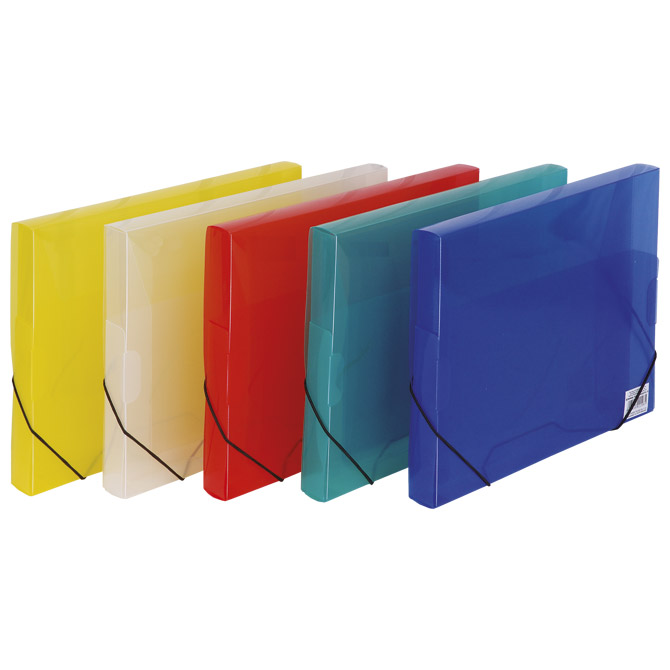 Mapa s gumicom hrbat-30mm A4 pp Donau 8545001PL-10 prozirno plava!!