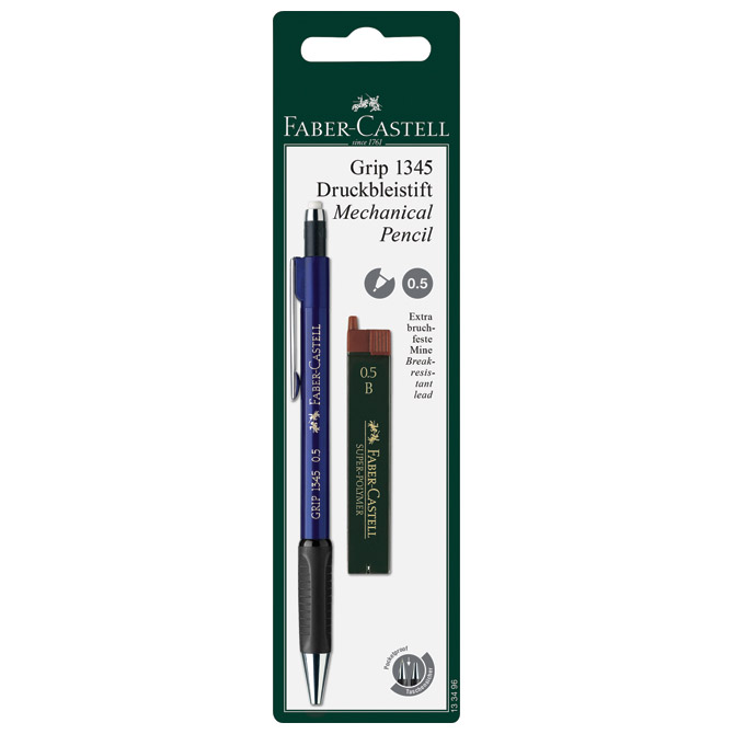 Olovka tehnička 0,5mm grip 1345+mine Faber-Castell 133496 blister!!
