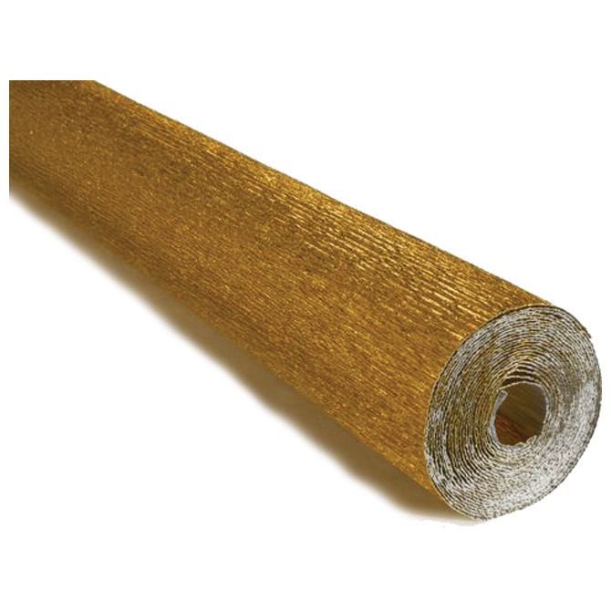 Papir krep 180g 50x250 cm Cartotecnica Rossi 801 metalik zlatni