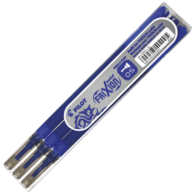 Uložak za roler 0,5 mm Frixion Point piši-briši pk3 Pilot BLS-FRP5-L-S3 plavi