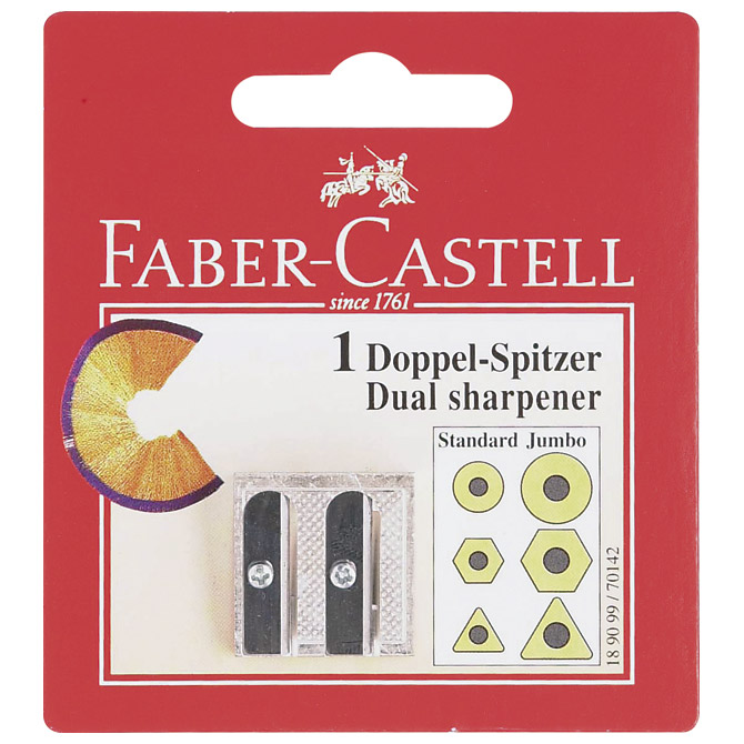 Šiljilo metalno 2rupe Faber Castell 189099 blister!!