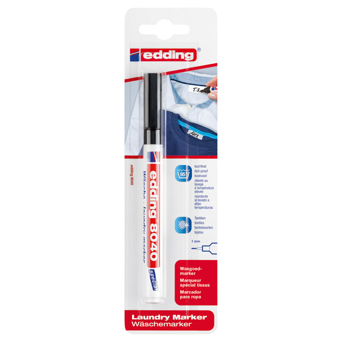 Marker za rublje 1 mm Edding 8040/1 crni blister