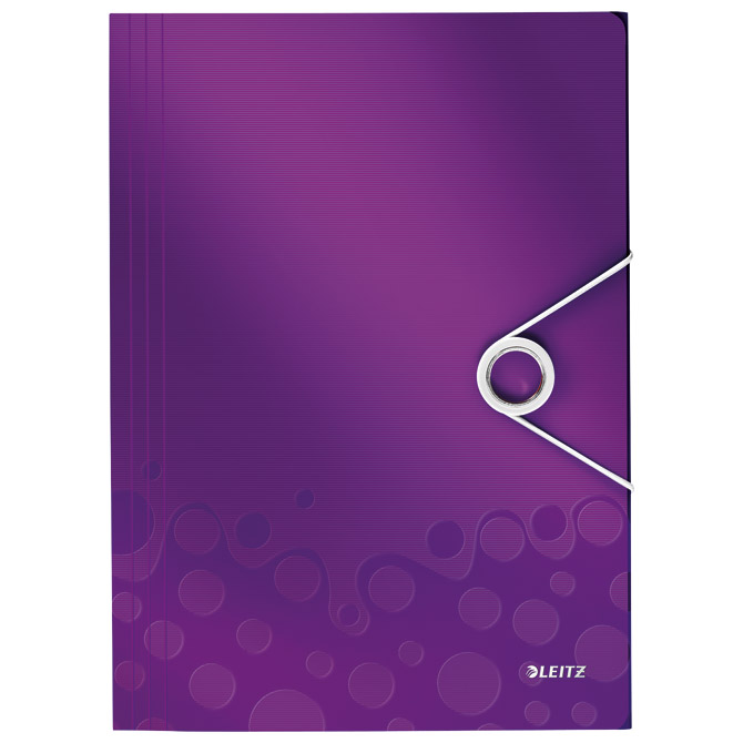 Fascikl klapna s gumicom pp A4 Wow Leitz 45990162 ljubičasti