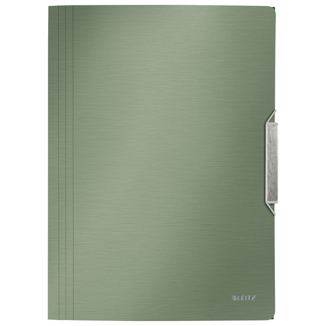 Fascikl klapna s gumicom pp A4 Style Leitz 39770053 metalik zeleni