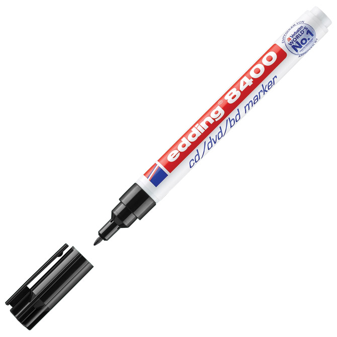 Marker za CD/DVD permanentni 0,5-1 mm Edding 8400 crni