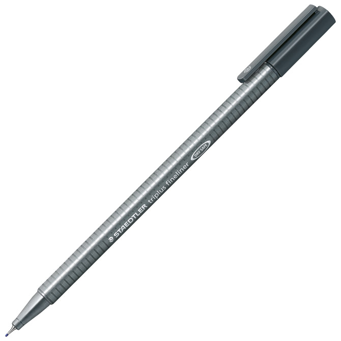 Flomaster fineliner 0,3 mm Triplus Staedtler 334-8 sivi!!