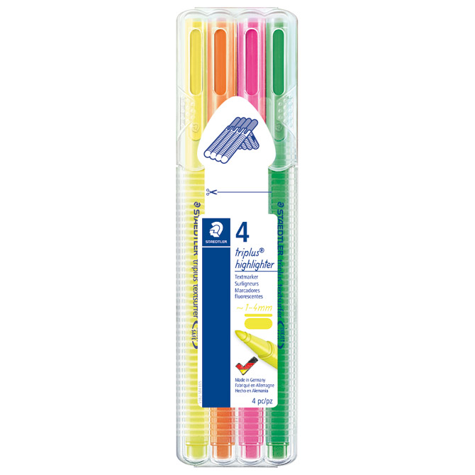 Signir 1-4 mm neon Triplus Staedtler 362 SB4 4boje