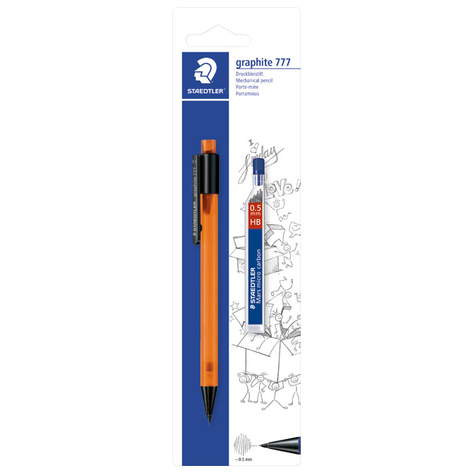 Olovka tehnička 0,5 mm Graphite+mina Staedtler 7775BK25DA blister