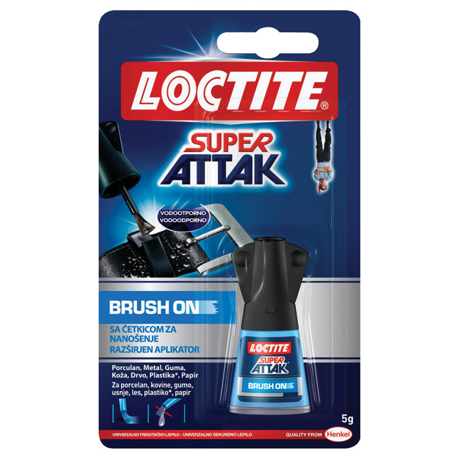 Ljepilo trenutačno  5g s četkicom Loctite Super Attak Brush On Henkel 1178774 blister!!