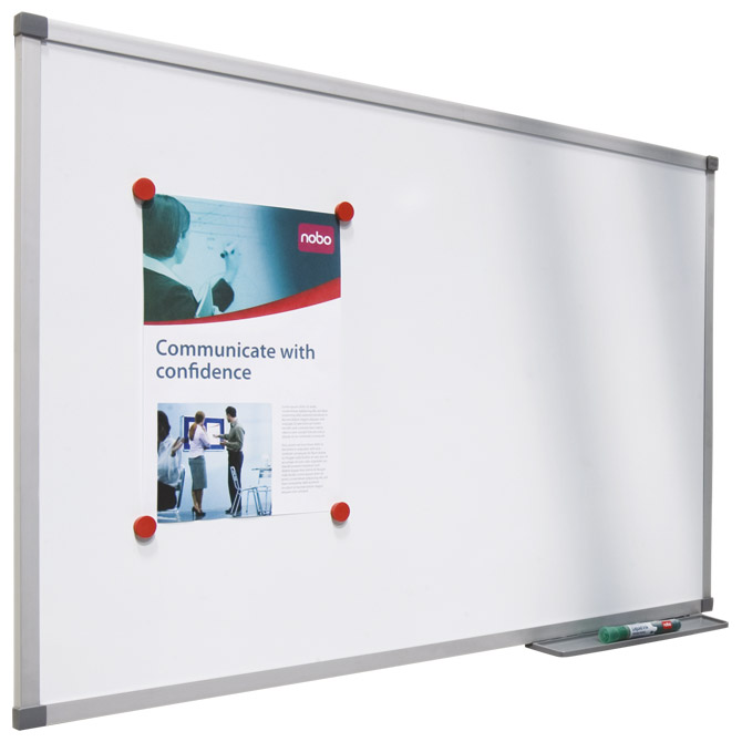 Ploča magnetna  90x60 cm aluminijski okvir Essence Steel Nobo 1905210 bijela