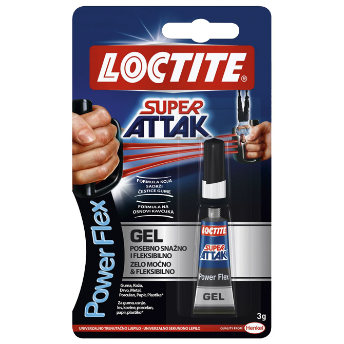 Ljepilo trenutačno 3g Loctite Super Attak tekuće Henkel 304054 blister