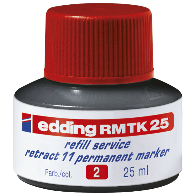 Tinta za marker permanentni   25 ml Edding MTK25 crvena