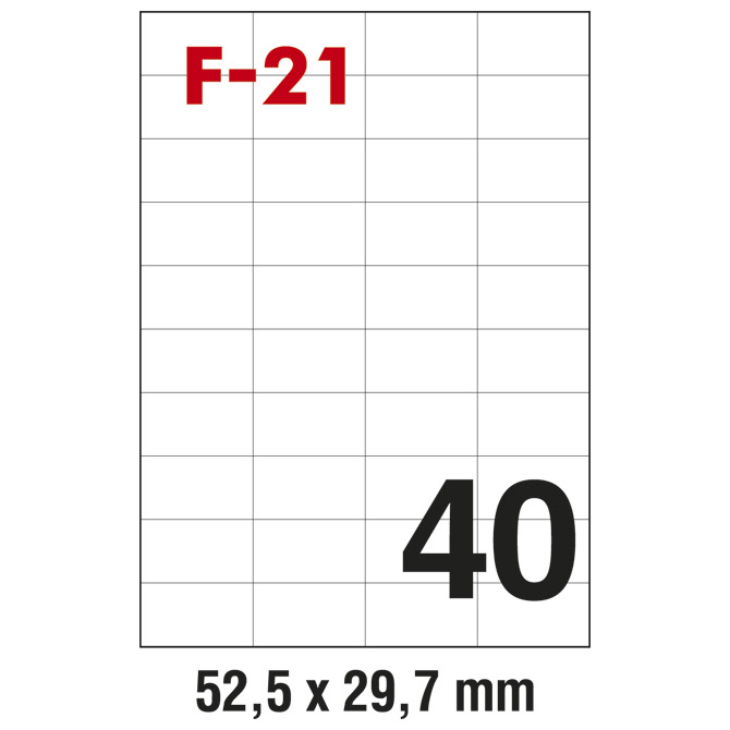 Etikete ILK  52,5x29,7 mm pk100L Fornax F-21
