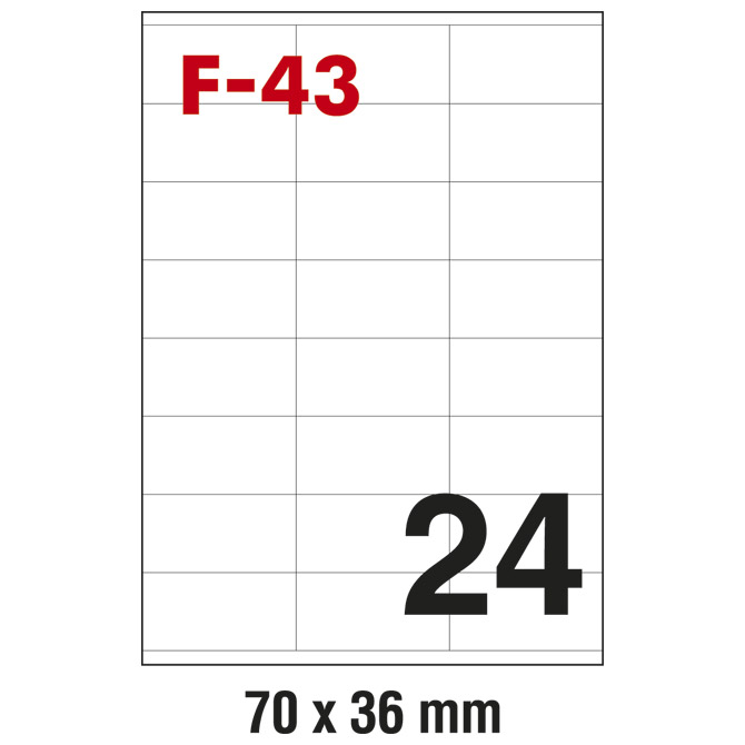 Etikete ILK  70x36 mm pk100L Fornax F-43