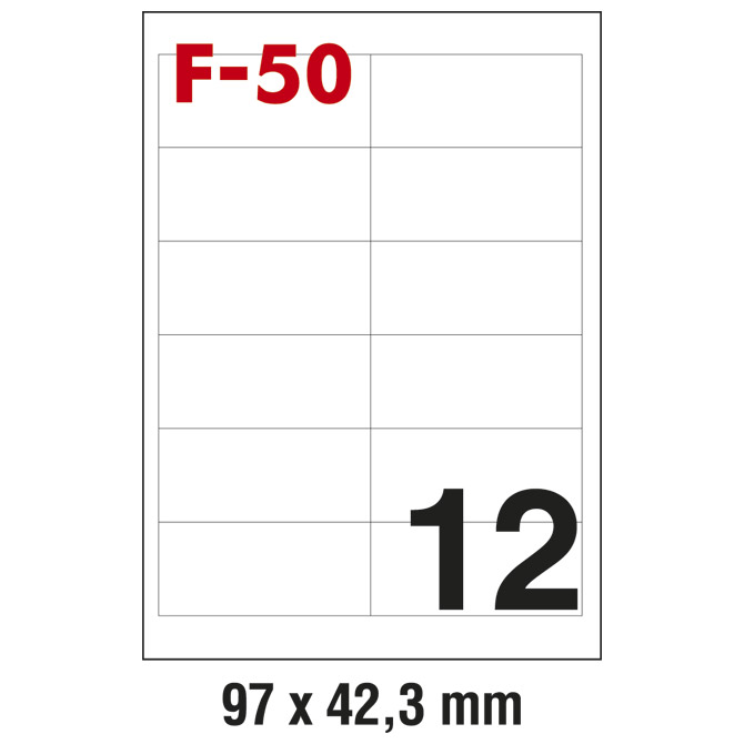 Etikete ILK  97x42,3 mm pk100L Fornax F-50
