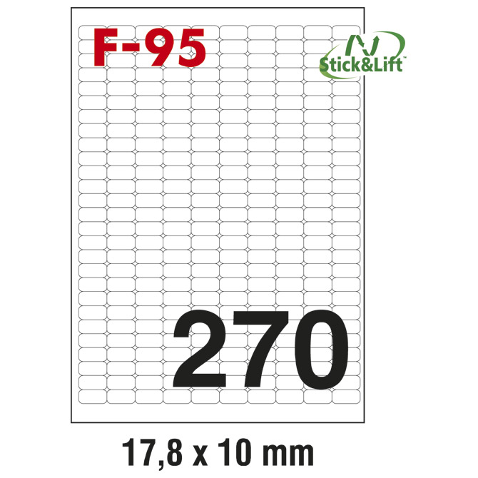 Etikete ILK  17,8x10 mm odljepljive pk100L Fornax F-95