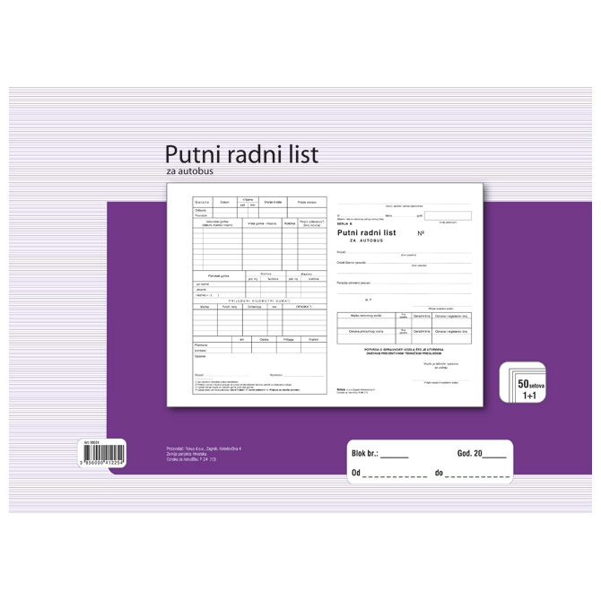 [000000108] Obrazac F-24 putni radni list za autobus Fokus