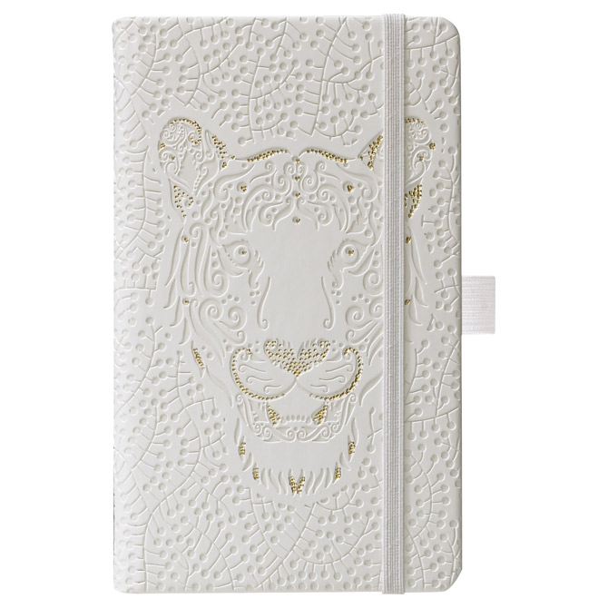 Notes Ivory  9x14cm karo s gumicom Tiger N7-634 bijeli!!
