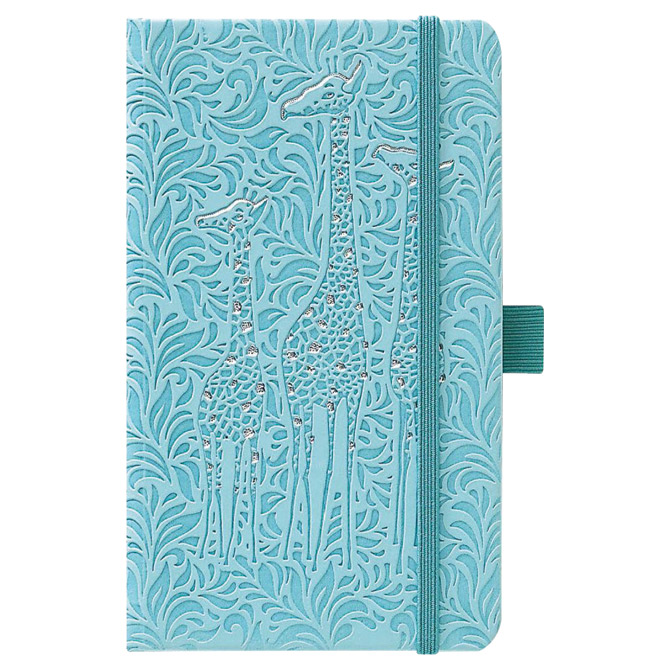Notes Ivory  9x14cm karo s gumicom Giraffe N9-640 svijetlo plavi!!