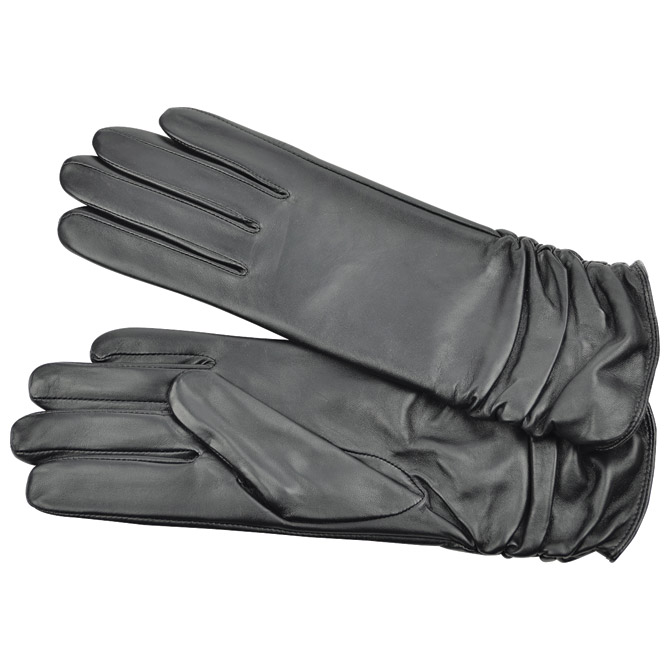 Rukavice kožne ženske Galko 71-0050-R01 crne M!!