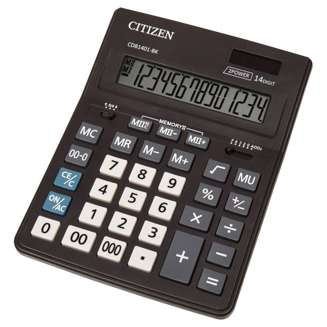 Kalkulator komercijalni 14mjesta Citizen CDB-1401 BK crni!!