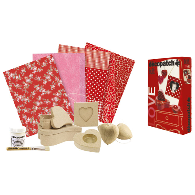 Set za Decopatch (tehniku ukrašavanja) ljubav Clairefontaine KIT014O!!