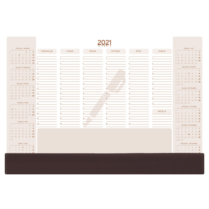 Mapa stolna-blok s klapom 50x35 cm 52 lista Fornax šamoa