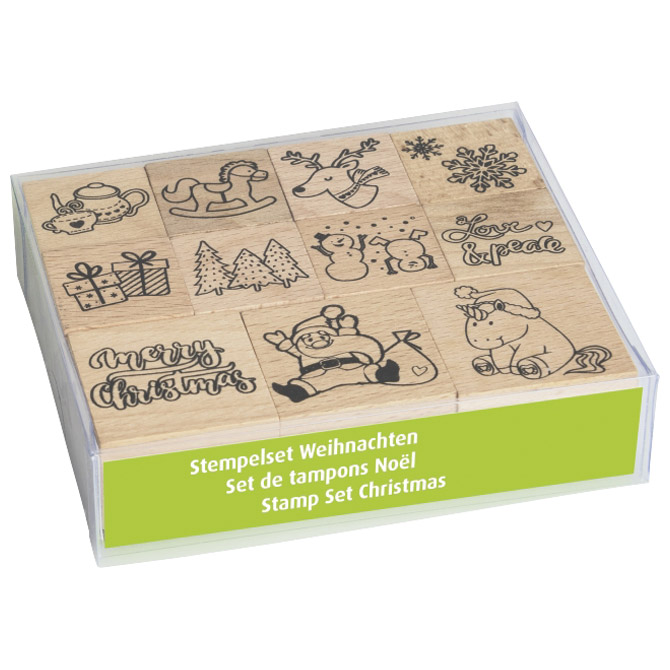 Žig s motivom 11 uzoraka drveni novogodišnji Heyda 20-48886 80