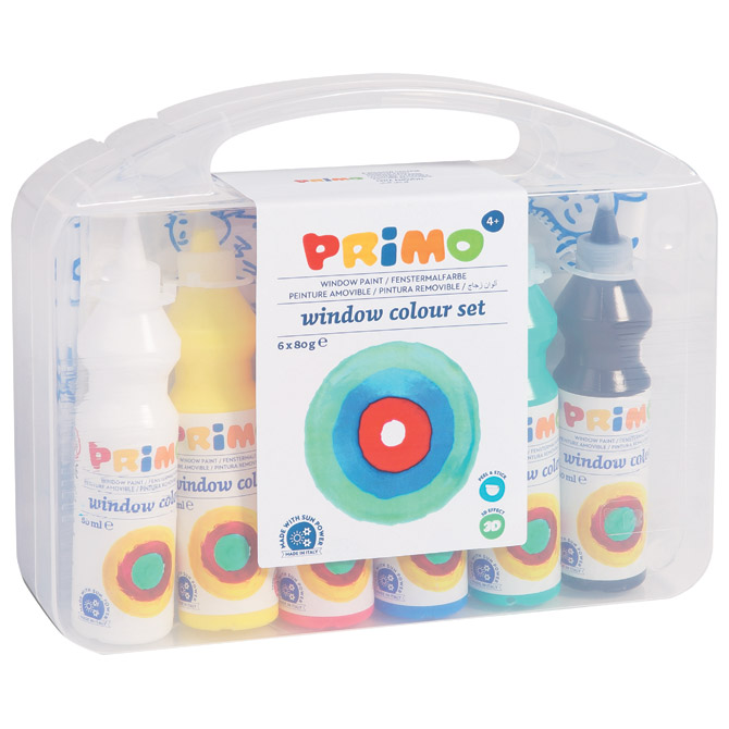 Boja za staklo 75 ml 6 boja Primo 651W6SP