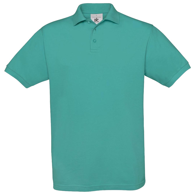 Majica kratki rukavi B&C Safran Polo 180g tirkizna L!!