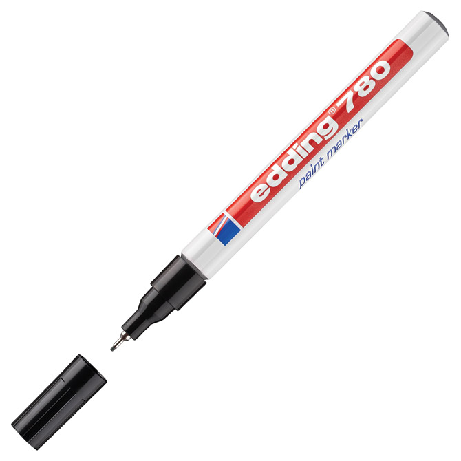 Marker permanentni lakirajući 0,8 mm Edding 780 crni