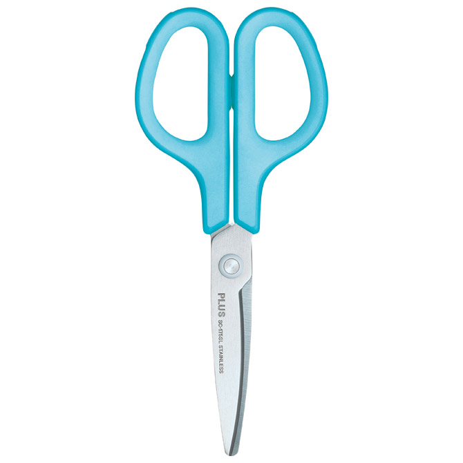 Škare uredske 17,5 cm nehrđajući čelik za ljevoruke Fitcut Curve SC-175SL Plus.35055 svijetloplave b