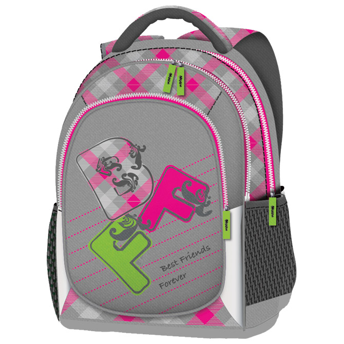 Ruksak školski anatomski Best Friends Forever Connect sivo-roza!!