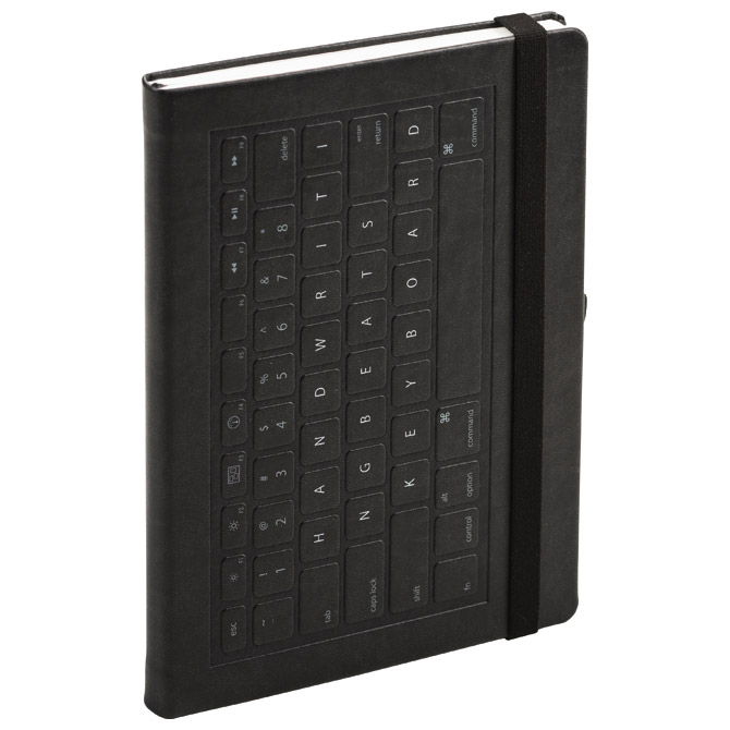 Notes A5 crte 96L  90g s gumicom tvrdi uvez Keyboard Mediaform KE126 crni!!
