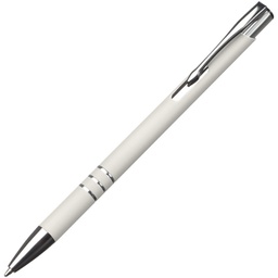 [900004299] Olovka kemijska metalna gumirana slim New Jersey bijela