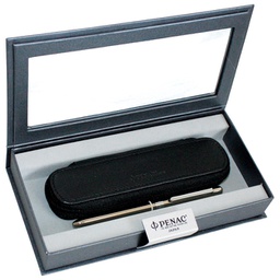 [000026564] Set poklon olovka multifunkcijska ELE + etui kožni Penac srebrna