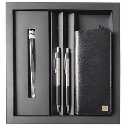 [000026566] Set poklon olovka kemijska+tehnička Pe-Pe+etui kožni Penac srebrna!!