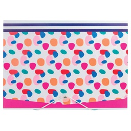 [000027289] Mapa za kućni budžet 12 pregrada s gumicom A4 Factis 12CA13BP roza!!