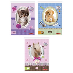 [000035366] Blok za bilješke A6 karo 46L Pretty pets Herlitz 10089035!!