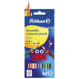 [000035433] Boje drvene  12boja trokutaste Pelikan 700115 blister