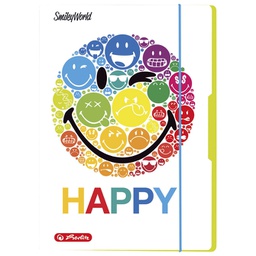 [000035815] Fascikl klapa s gumicom karton A4 Smiley Rainbow Herlitz 50001675!!