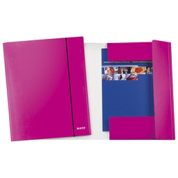[000035817] Fascikl klapa s gumicom karton A4 Wow Leitz 39830023 metalik rozi