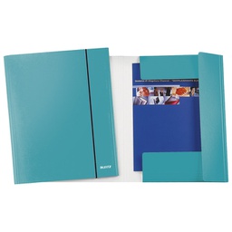 [000035820] Fascikl klapa s gumicom karton A4 Wow Leitz 39830051 metalik tirkizni