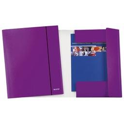 [000035821] Fascikl klapa s gumicom karton A4 Wow Leitz 39830062 metalik ljubičasti