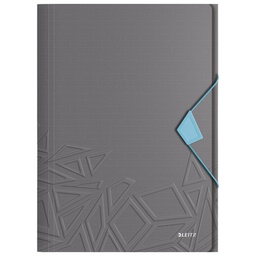 [000035835] Fascikl klapa s gumicom pp A4 Urban Leitz 46490089 sivo/plava!!