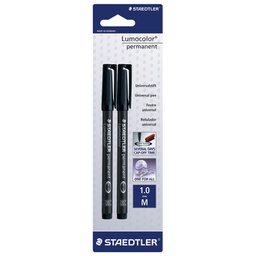 [000035964] Marker permanentni 1mm pk2 Lumocolor Staedtler 317-9BK2DA crni blister